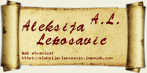 Aleksija Leposavić vizit kartica
